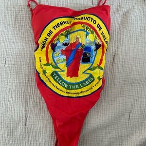 Italian Yellow The Label Graphic Swimsuit